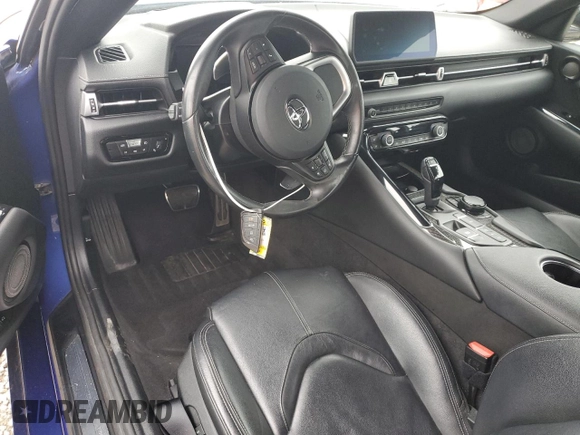 2023 Toyota Supra 3.0 with VIN WZ1DB0G0XPW054223, listed as a Copart auction lot 55860385 with Not provided miles and Salvage title. Bid and sale history available at DreamBid. Image 8.