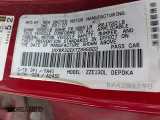 2007 Toyota Corolla CE с VIN 1NXBR32EX7Z886822, выставлен на аукционе IAAI как лот 42383876 с пробегом 299 999 миль миль и . История ставок и продаж доступна на DreamBid. Изображение 9.