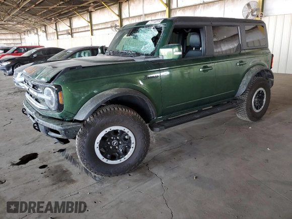 2022 Ford Bronco with VIN 1FMEE5DP3NLB22400, listed as a Copart auction lot 56229705 with 10,845 mi miles and Salvage title. Bid and sale history available at DreamBid. Image 1.