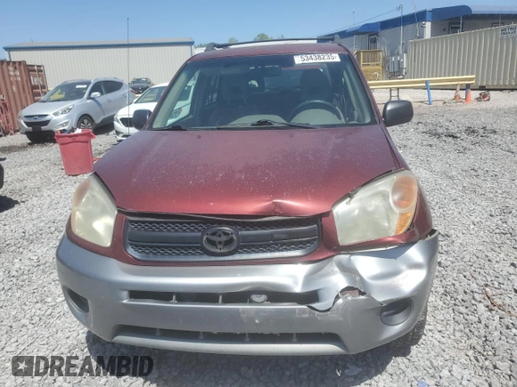 2005 Toyota RAV4 with VIN JTEGD20VX50051132, listed as a Copart auction lot 53438235 with 281,336 mi miles and Salvage Title. Bid and sale history available at carsss.com. Image 5.