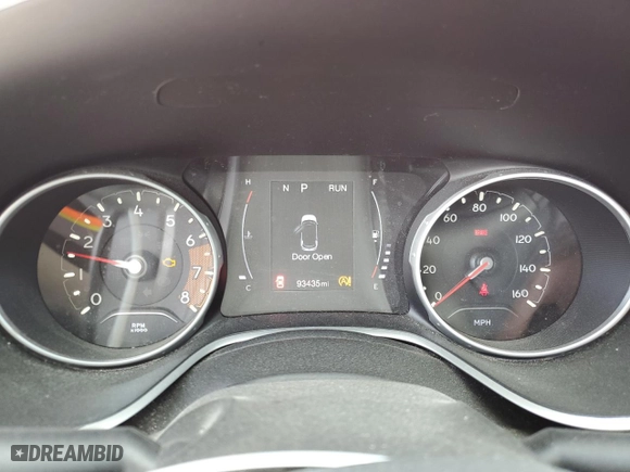 2020 Jeep Compass Latitude with VIN 3C4NJDBB1LT100320, listed as a Copart auction lot 49284905 with 93,435 mi miles and Salvage Title. Bid and sale history available at carsss.com. Image 9.