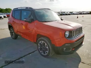 2015 Jeep Renegade Trailhawk z VIN ZACCJBCT8FPC23014, wystawiony jako Copart lot #60025465 z przebiegiem 46 645 mil mil oraz Czysty tytuł • Clean title. Historia ofert i sprzedaży dostępna na DreamBid. Obrazek 4.