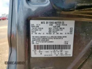 2015 Ford F-150 XLT with VIN 1FTFX1EF5FFA36961, listed as a Copart auction lot 62402475 with 139,431 mi miles and Salvage title. Bid and sale history available at DreamBid. Image 12.