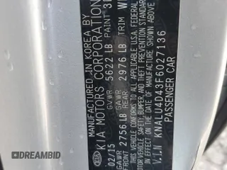 2015 Kia K900 Premium with VIN KNALU4D43F6027136, listed as a Copart auction lot 73374194 with 134,813 mi miles and Salvage Title. Bid and sale history available at carsss.com. Image 12.
