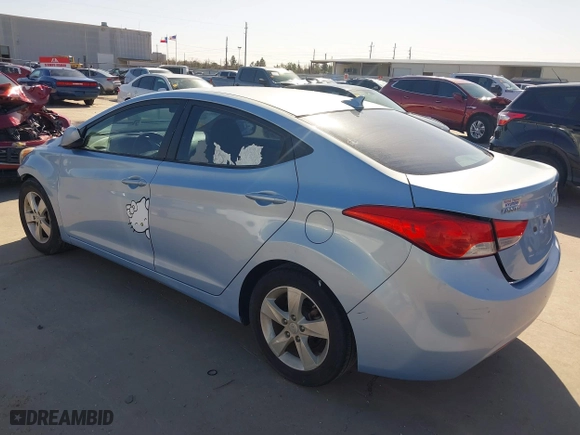 2011 Hyundai Elantra Ltd with VIN KMHDH4AE7BU107663, listed as a IAAI auction lot 41652200 with 218,074 mi miles. Bid and sale history available at carsss.com. Image 3.