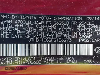 2015 Lexus ES 330 with VIN JTHBK1GG2F2156273, listed as a IAAI auction lot 42611832 with 196,590 mi miles and . Bid and sale history available at DreamBid. Image 9.