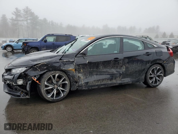 2019 Honda Civic Si z VIN 2HGFC1E57KH707186, wystawiony jako Copart lot #47939055 z przebiegiem Nie podano mil oraz Szkoda całkowita • Salvage title. Historia ofert i sprzedaży dostępna na DreamBid. Obrazek 1.