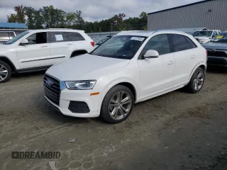 2017 Audi Q3 Premium Plus with VIN WA1HCCFS1HR013796, listed as a Copart auction lot 71277434 with 98,514 mi miles and Salvage title. Bid and sale history available at DreamBid. Image 1.