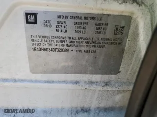2013 Buick LaCrosse Premium 2 with VIN 1G4GH5G34DF320389, listed as a Copart auction lot 46735695 with 74,647 mi miles and Salvage Title. Bid and sale history available at carsss.com. Image 14.