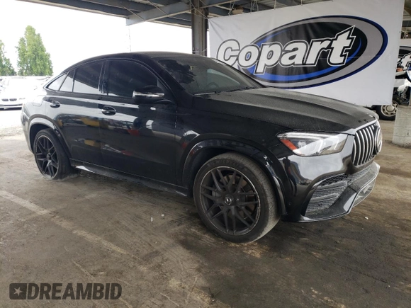 2022 Mercedes-Benz GLE 53 AMG with VIN 4JGFD6BBXNA787133, listed as a Copart auction lot 55322535 with 50,270 mi miles and Salvage title. Bid and sale history available at DreamBid. Image 4.