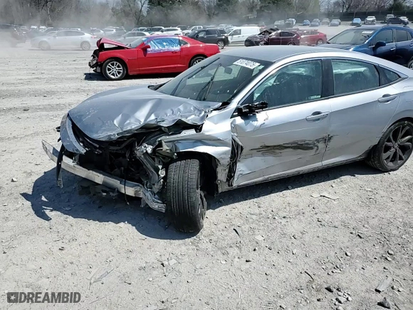 2019 Honda Civic Sedan Sport with VIN 19XFC2F84KE004329, listed as a Copart auction lot 51074075 with 0 mi miles and Salvage Title. Bid and sale history available at carsss.com. Image 11.