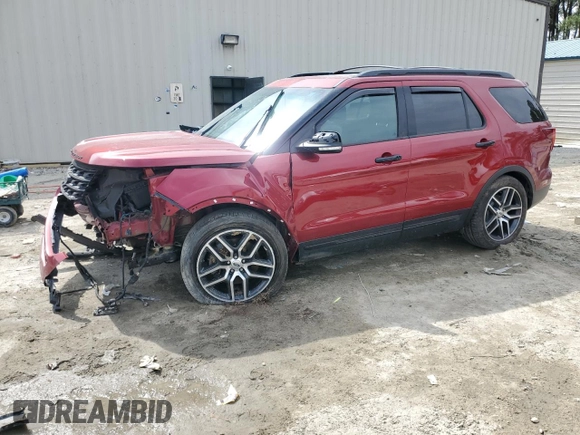 2017 Ford Explorer Sport with VIN 1FM5K8GT3HGE34118, listed as a Copart auction lot 49707465 with 82,042 mi miles and Salvage title. Bid and sale history available at DreamBid. Image 1.