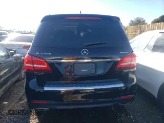 2018 Mercedes-Benz GLS 550 with VIN 4JGDF7DEXJB143439, listed as a Copart auction lot 43530955 with 98,405 mi miles and Salvage title. Bid and sale history available at DreamBid. Image 6.