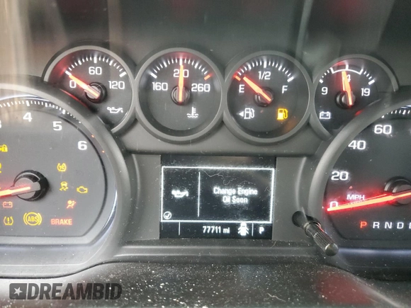 2020 Chevrolet Silverado 1500 Custom with VIN 1GCRWBEF3LZ191136, listed as a Copart auction lot 81049624 with 77,711 mi miles and Salvage Title. Bid and sale history available at carsss.com. Image 9.