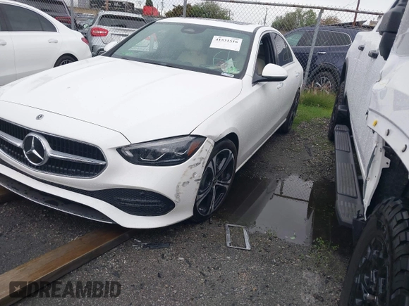 2025 Mercedes-Benz C 300 with VIN W1KAF4GB1SR243712, listed as a IAAI auction lot 41531516 with 4,506 mi miles and . Bid and sale history available at DreamBid. Image 2.