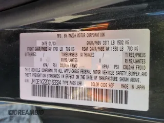2013 Mazda Mazda2 Sport with VIN JM1DE1KZ2D0163324, listed as a Copart auction lot 50420565 with 184,184 mi miles and Salvage Title. Bid and sale history available at carsss.com. Image 13.