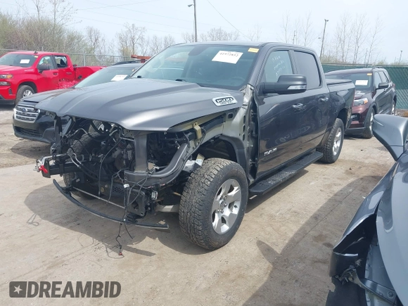2019 Ram 1500 Big Horn/Lone Star with VIN 1C6SRFFT7KN876256, listed as a IAAI auction lot 41972852 with 41,781 mi miles. Bid and sale history available at carsss.com. Image 18.