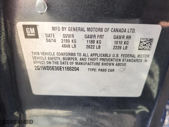 2014 Chevrolet Impala Limited Police Police with VIN 2G1WD5E36E1166204, listed as a Copart auction lot 86559504 with 202,242 mi miles and Salvage Title. Bid and sale history available at carsss.com. Image 12.