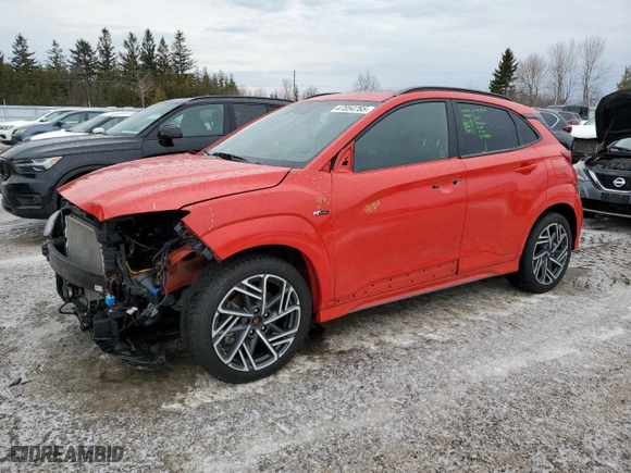 2023 Hyundai Kona Limited with VIN KM8K5CA36PU006534, listed as a Copart auction lot 47054765 with 44,881 mi miles and Salvage Title. Bid and sale history available at carsss.com. Image 1.