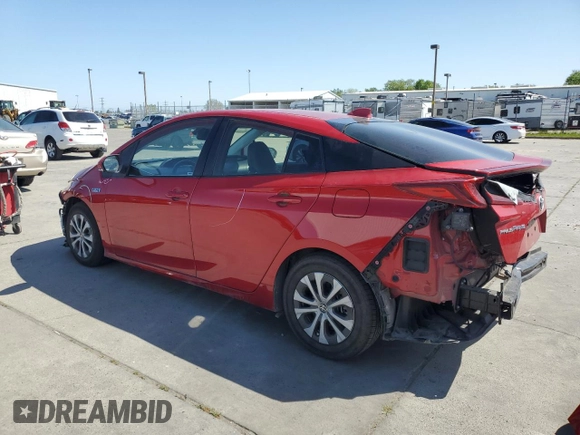 2021 Toyota Prius LE with VIN JTDKAMFP8M3179507, listed as a Copart auction lot 52571255 with 88,966 mi miles and Salvage Title. Bid and sale history available at DreamBid. Image 2.