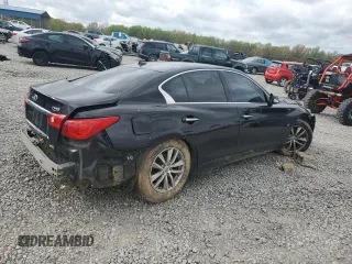 2014 Infiniti Q50 with VIN JN1BV7AP7EM691691, listed as a Copart auction lot 51121275 with 310,795 mi miles and Salvage title. Bid and sale history available at DreamBid. Image 3.