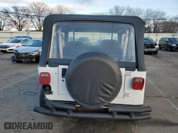 1993 Jeep Wrangler "S" with VIN 1J4FY19P8PP218787, listed as a Copart auction lot 86955894 with 253,568 mi miles and Salvage Title. Bid and sale history available at carsss.com. Image 6.