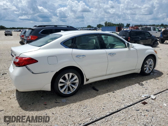 2011 Infiniti M37 with VIN JN1BY1AP1BM323717, listed as a Copart auction lot 60325524 with 155,508 mi miles and Salvage Title. Bid and sale history available at carsss.com. Image 3.