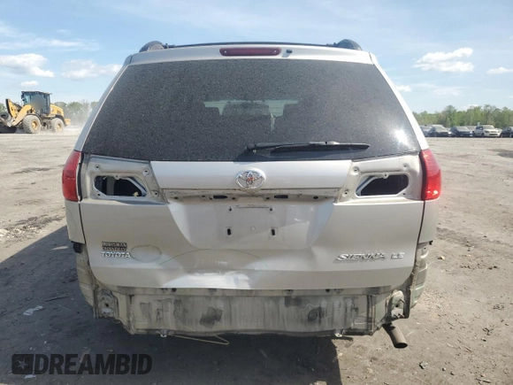 2008 Toyota Sienna CE with VIN 5TDZK23C48S135039, listed as a Copart auction lot 53739175 with 240,900 mi miles and Clean Title. Bid and sale history available at carsss.com. Image 6.