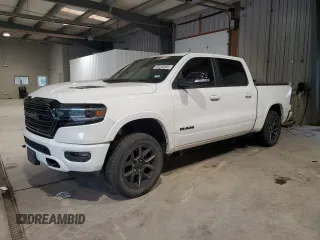 2021 Ram 1500 Limited with VIN 1C6SRFHTXMN695362, listed as a Copart auction lot 60260585 with 56,186 mi miles and Salvage title. Bid and sale history available at DreamBid. Image 1.