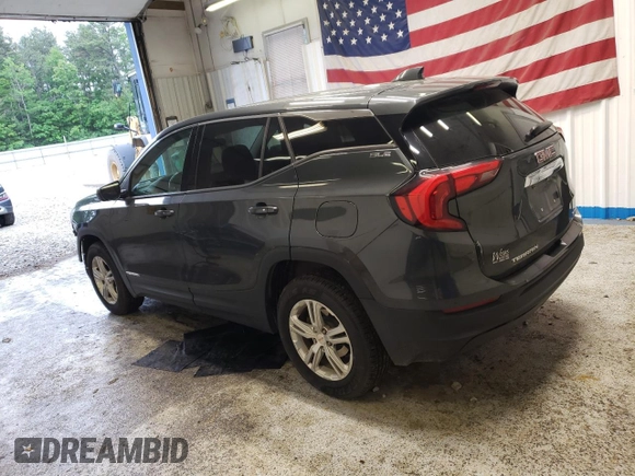 2020 GMC Terrain SLE with VIN 3GKALTEV2LL103899, listed as a Copart auction lot 59542635 with 55,524 mi miles and Salvage title. Bid and sale history available at DreamBid. Image 2.