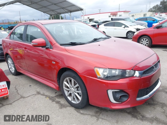 2016 Mitsubishi Lancer ES with VIN JA32U2FU4GU008882, listed as a IAAI auction lot 41600017 with 134,772 mi miles. Bid and sale history available at carsss.com. Image 1.