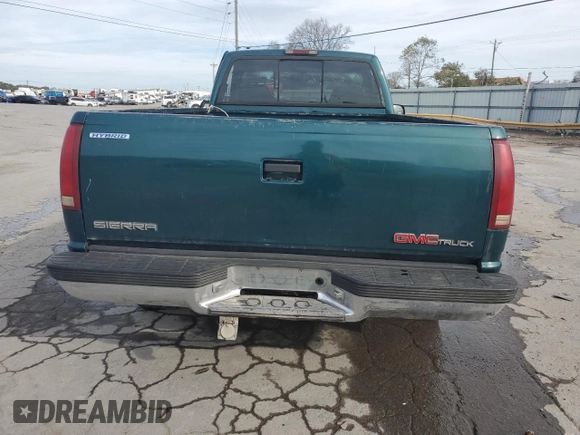 1997 GMC Sierra 1500 with VIN 1GTGC24JXVE524979, listed as a Copart auction lot 79087634 with 170,567 mi miles and Salvage Title. Bid and sale history available at DreamBid. Image 6.