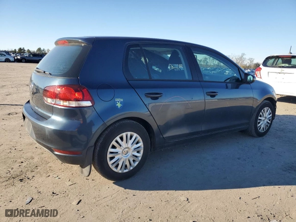 2010 Volkswagen Golf with VIN WVWDB7AJ5AW300708, listed as a Copart auction lot 45302605 with 47,242 mi miles and Salvage Title. Bid and sale history available at carsss.com. Image 3.