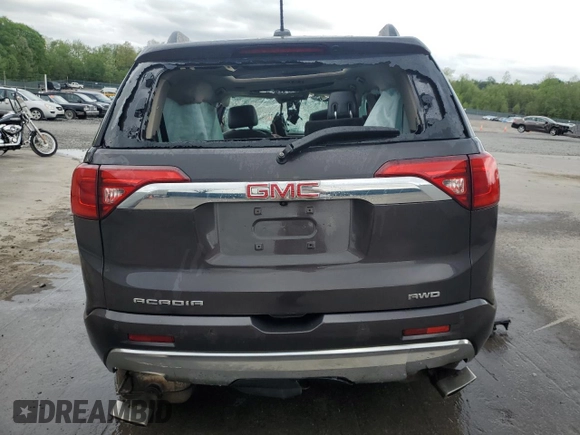 2017 GMC Acadia Denali z VIN 1GKKNXLS6HZ182055, wystawiony jako Copart lot #56178175 z przebiegiem Nie podano mil oraz Szkoda całkowita • Salvage title. Historia ofert i sprzedaży dostępna na DreamBid. Obrazek 6.