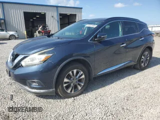2015 Nissan Murano Platinum with VIN 5N1AZ2MG1FN265806, listed as a Copart auction lot 56481905 with 130,961 mi miles and Salvage title. Bid and sale history available at DreamBid. Image 1.