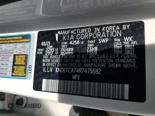 2024 Kia Seltos SX z VIN KNDETCA74R7475682, wystawiony jako Copart lot #50209985 z przebiegiem 34 847 mil mil oraz Szkoda całkowita • Salvage title. Historia ofert i sprzedaży dostępna na DreamBid. Obrazek 14.
