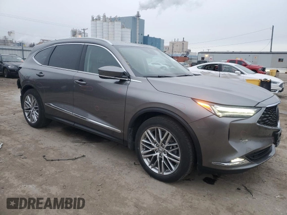 2022 Acura MDX w/Advance Package with VIN 5J8YE1H81NL032600, listed as a Copart auction lot 84120034 with 24,023 mi miles and Salvage Title. Bid and sale history available at carsss.com. Image 4.