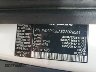 2016 Mercedes-Benz Metris Cargo z VIN WD3PG2EA8G3076561, wystawiony jako Copart lot #58305945 z przebiegiem 136 041 mil mil oraz Tytuł czysty. Historia ofert i sprzedaży dostępna na DreamBid. Obrazek 13.