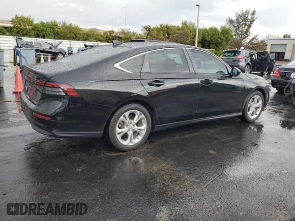 2023 Honda Accord Sedan LX with VIN 1HGCY1F29PA031001, listed as a Copart auction lot 52511495 with 23,461 mi miles and Clean Title. Bid and sale history available at carsss.com. Image 3.