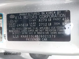 2018 Kia Stinger with VIN KNAE15LA0J6021379, listed as a IAAI auction lot 41731806 with 36,053 mi miles. Bid and sale history available at carsss.com. Image 9.