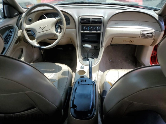 2002 Ford Mustang Deluxe z VIN 1FAFP44472F107630, wystawiony jako Copart lot #56256865 z przebiegiem 214 457 mil mil oraz Szkoda całkowita • Salvage title. Historia ofert i sprzedaży dostępna na DreamBid. Obrazek 8.