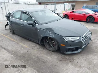 2017 Audi A4 Premium Plus with VIN WAUENAF43HN031018, listed as a IAAI auction lot 41481180 with 122,664 mi miles. Bid and sale history available at carsss.com. Image 1.