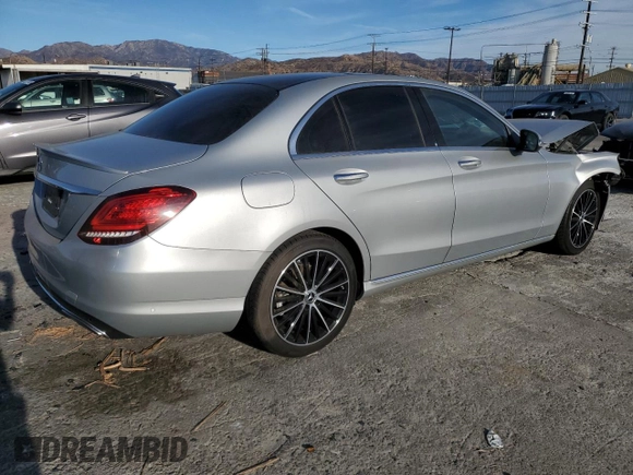 2021 Mercedes-Benz C 300 with VIN W1KWF8DB9MR605631, listed as a Copart auction lot 42355085 with Not Provided miles and Salvage Title. Bid and sale history available at carsss.com. Image 3.