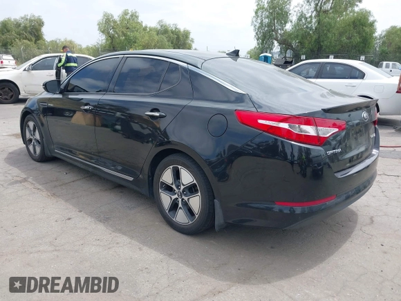 2013 Kia Optima Hybrid EX with VIN KNAGM4AD3D5057701, listed as a IAAI auction lot 42111647 with 160,426 mi miles. Bid and sale history available at carsss.com. Image 3.