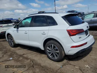 2024 Audi Q5 S line Premium with VIN WA1GAAFYXR2119667, listed as a Copart auction lot 55909455 with 8,383 mi miles and Salvage title. Bid and sale history available at DreamBid. Image 2.