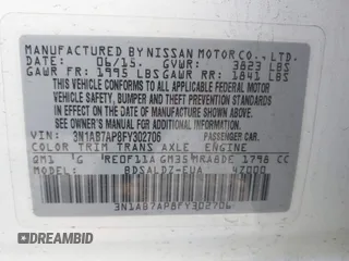 2015 Nissan Sentra S with VIN 3N1AB7AP8FY302706, listed as a IAAI auction lot 42039775 with 148,694 mi miles. Bid and sale history available at carsss.com. Image 9.