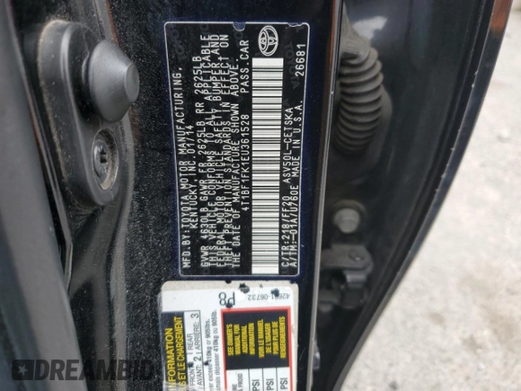 2014 Toyota Camry L with VIN 4T1BF1FK1EU361528, listed as a Copart auction lot 47396145 with 103,051 mi miles and Salvage Title. Bid and sale history available at DreamBid. Image 12.