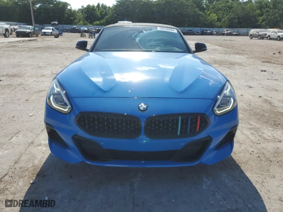 2022 BMW Z4 sDrive30i with VIN WBAHF3C07NWX38541, listed as a Copart auction lot 59938094 with 19,038 mi miles and Salvage Title. Bid and sale history available at carsss.com. Image 5.