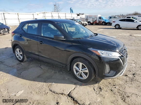 2021 Nissan Kicks S with VIN 3N1CP5BVXML496225, listed as a Copart auction lot 46802765 with 43,885 mi miles and Salvage Title. Bid and sale history available at carsss.com. Image 4.