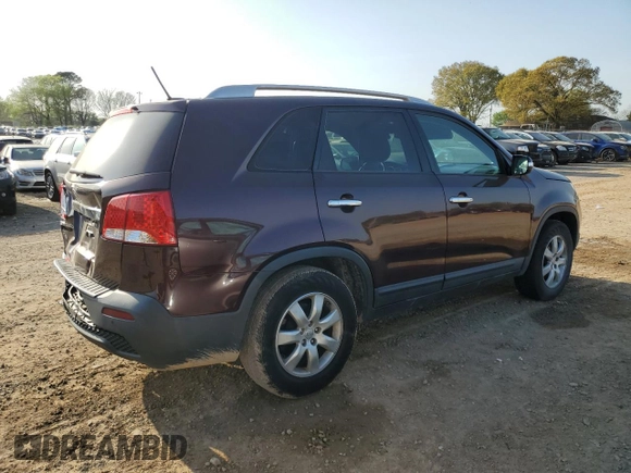2012 Kia Sorento LX with VIN 5XYKT4A65CG275596, listed as a Copart auction lot 51350235 with 217,330 mi miles and Salvage Title. Bid and sale history available at carsss.com. Image 3.
